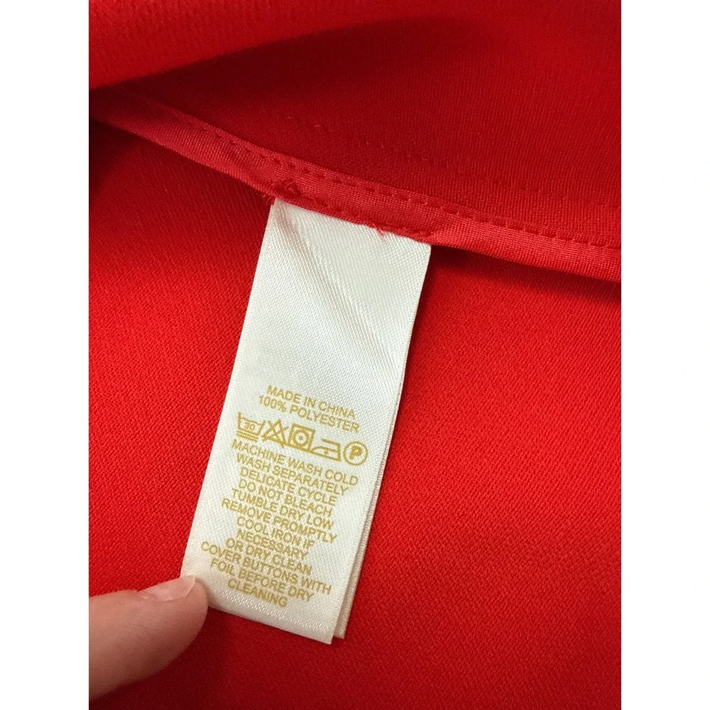 Kate Spade New York Red Empire Waist Long Sleeve V-Neck‎ Dress Size 0